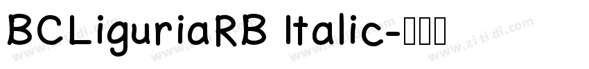 BCLiguriaRB Italic字体转换